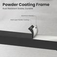 thumbnail image 4 of Noble House 35.4" Outdoor Rounded Square Bar Table, Durable Sintered Stone Greek Top, Umbrella Hole, Ember Black + White, 4 of 6