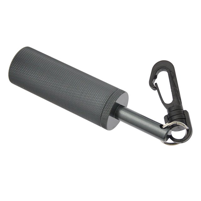 pitrice Scuba Rattle Stick with Clip Loudest Diving Hook Stick Handheld with Pointer Black 11.8x2.8cm