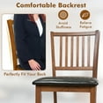 thumbnail image 2 of Gymax 4PCS 25.5'' Bar Chair Set w/ Backrest Padded Seat Footrest Rubber Wood Frame, 2 of 4
