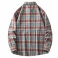thumbnail image 3 of Aloohaidyvio Mens Flannel Shirts Long Sleeve Flannel Shirt for Men Casual Button Down Cotton Shirt, 3 of 5