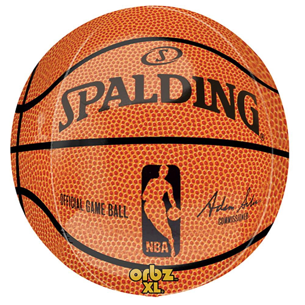 LOONBALLOON Basketball Balloons, 16″ ORBZ NBA SPALDING BASKETBALL