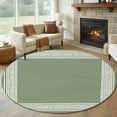 thumbnail image 2 of Cameo Brown Greek Key Large Area Rugs for Bedroom Living Room, Soft Non Slip Carpet Bedside Rug, Geometric Greece Ancient Farmhouse Geo Round Floor Cover Kitchen Accent Rug 5' for Dining Room/Office, 2 of 9