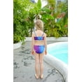 thumbnail image 5 of Mermaid Tail for Girls 3Pcs Kids Mermaid Swimwear Costume Bathing Suit Cute Ruffle Tankini 3-13T, 5 of 7