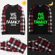 thumbnail image 1 of 2023 Pijamas familiares a juego navideños Luminosos y brillantes Conjunto de pijamas rojos We Are Family, 1 of 4