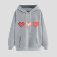 thumbnail image 2 of FamilyThread Womens Pullover Hoodie Versatile Long Sleeve Sweatshirts Heart Graphic Casual Tunic Tops Kangaroo Pocket Shirts, 2 of 3