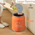 thumbnail image 2 of Wdmiya 3.5 Gal Trash Can with 2 wheels, Creative Beverage Can Shape Trash Bin with Press Lid, Space Saving Recycling Bin, Wastebasket Trash Container for Home Office Dorm Car Interior Use, Orange, 2 of 8