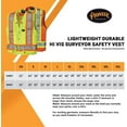 thumbnail image 6 of Pioneer Hi Vis Surveyor's Safety Vest - Engineer Style - Breathable Mesh & Reflective Tape - 7 Pockets - Hi Vis Orange, 6 of 9
