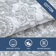 thumbnail image 4 of Tommy Bahama Ensemble de Courtepointes Island Memory Collection 100% Coton, Réversible et Léger, Prélavé pour Plus de Douceur, Reine, Gris Pélican, 4 of 7