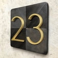 thumbnail image 2 of HASWARE 5 inch (12.5 cm) Floating House Number Apartment Door Numbers Mailbox Address Sign, Zinc Alloy (Slash sign, Golden), 2 of 3