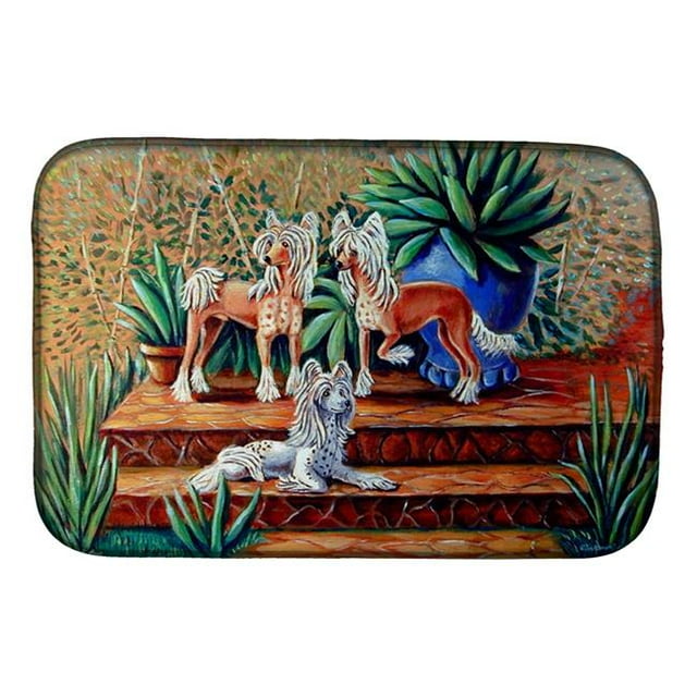 Carolines Treasures 7505DDM Chinese Crested Dish Drying Mat