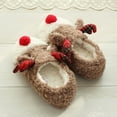 thumbnail image 5 of Aloohaidyvio Women's Christmas Fuzzy Reindeer House Slippers Stuffed Animal Bedroom Slippers Cozy Christmas Indoor Shoes, 5 of 6