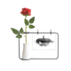 thumbnail image 1 of La ciudad histórica de tinta Varsovia Polonia Botella de decoración de jarrones colgantes de flores rosas artificiales, 1 of 3