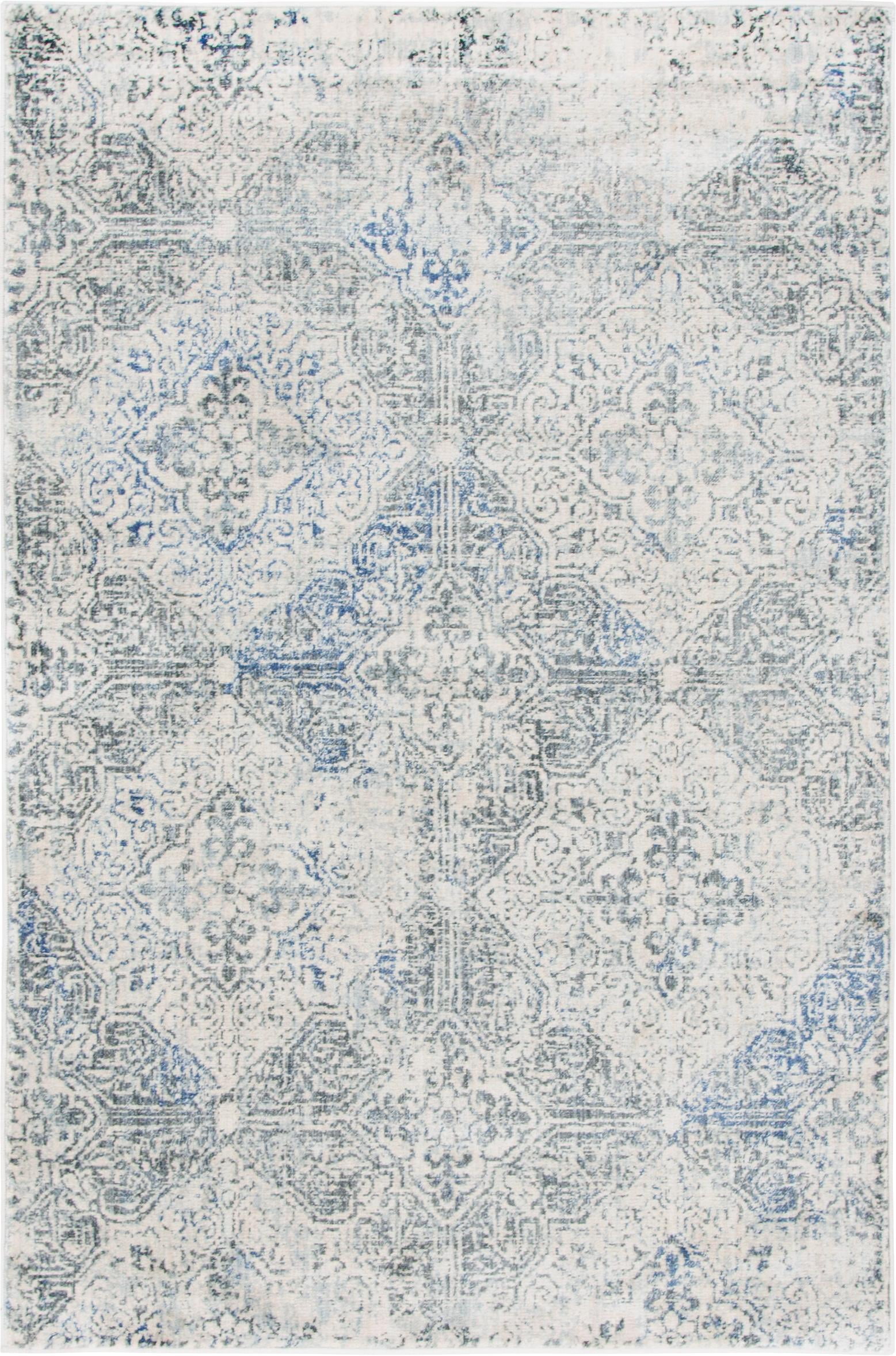 Unique Loom Asheville Rectangular Distressed Vintage Area Rugs, Gray