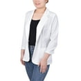 thumbnail image 2 of NY Collection Womens Petites Office Business One-Button Blazer, 2 of 4