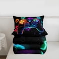 thumbnail image 4 of Game Bedding Set Twin 3pcs Luxuxry,Colorful Galxy Bedding Decor, (Reversible), 4 of 7