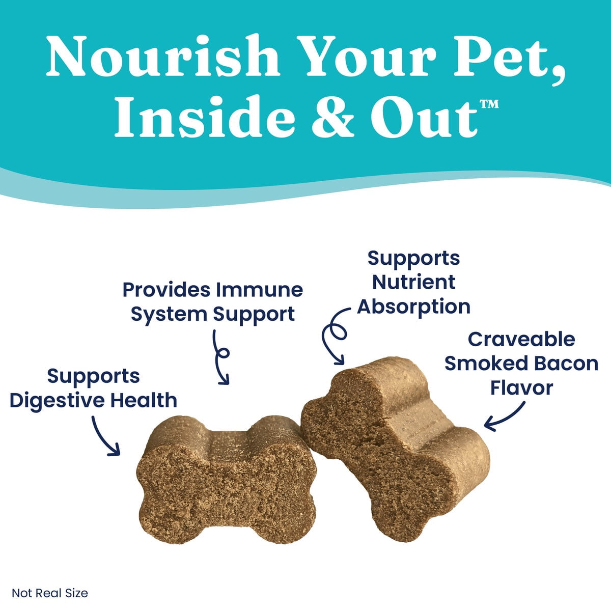 Solid Gold Mellow Belly Gut Health Supplement for Dogs, Bacon Flavor 120 ct
