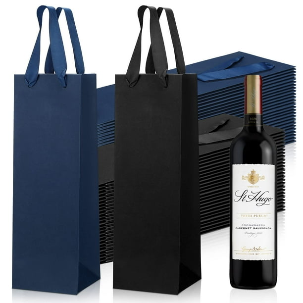 Bolsas de regalo para botellas de vino Fumete, 50 unidades de papel, 35 x 9,5 x 9 cm