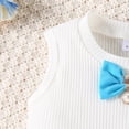 thumbnail image 7 of Gibobby Girls Outfit Sets Kids Toddler Baby Spring Summer Print Sleeveless Tops Shorts Outfits Clothes Girls Playtime Sets Size(3-4 Years,Blue), 7 of 7
