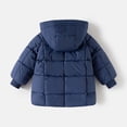 thumbnail image 6 of Ymyiu Jacket for Girls Baby Boys Thicken Winter Coat Toddler Girls Fleece Warm Hooded Jacket Clothes 2T 3T(Navy, 2-3 Years), 6 of 7