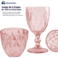 thumbnail image 3 of Juego de 6 Copas de Vidrio de Vidrio 240 ml, Rosa, 3 of 5