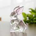 thumbnail image 7 of Jiibva Glass Rabbit Figurine Cute Crystal Rabbit Statue Tiny Animal Sculpture Art Animal Decor Ornament for Home Office, 7 of 7