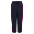 thumbnail image 4 of Haitryli Boys Girls Drawstring Sweatpants Contrasting Stripe Jogger Pants High Waisted Athletic Baggy Trousers Navy Blue Red L, 4 of 7