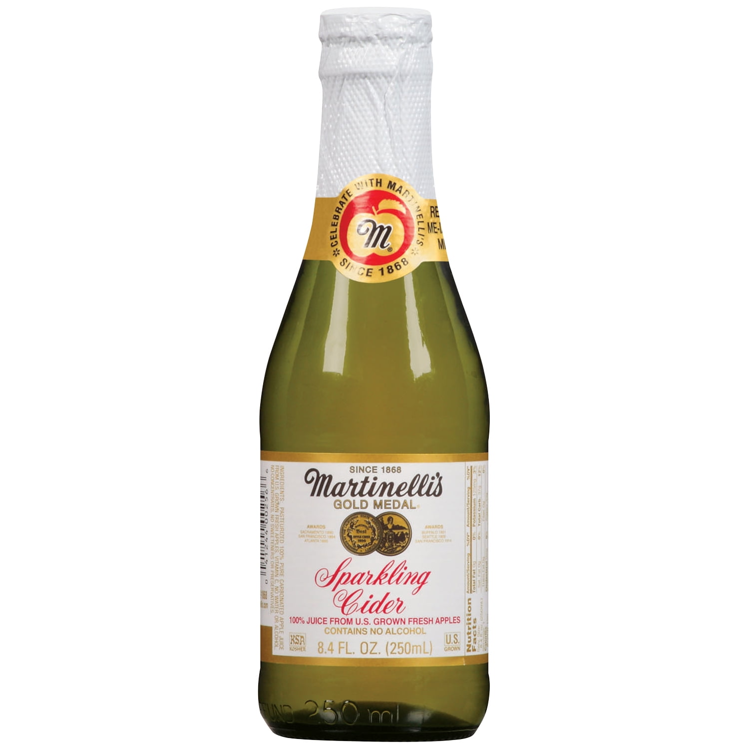 Martinelli's Gold Medal® Sparkling Cider 48.4 oz. Glass Bottles