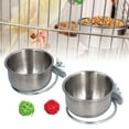 thumbnail image 4 of Cuenco De Agua, Comedero Para Loros De Acero Inoxidable, Seguro Y Duradero Para Animales Pequeños, 4 of 7