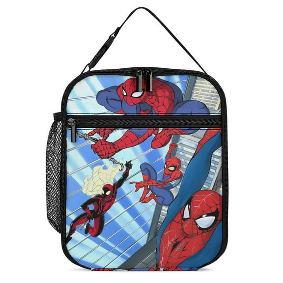 Spider-man Lunch Box, Large Capacity Durable Reusable Lunch Bag Leakproof Portable Suitable For Travel Work Office Picnic