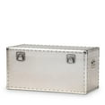 thumbnail image 1 of Baxton Studio Coffre de Rangement en Métal Argenté, 1 of 10