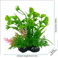 thumbnail image 3 of Freshwater Aquarium Plants, Artificial Aquarium Plants, Fish Aquarium Decor, 8 in Tall, Green Pink Accents, Weighted Base, 1 Pc, 3 of 7