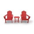 thumbnail image 5 of LuXeo Marina Red Poly Outdoor Patio Adirondack Chair and Table Set, 5 of 17