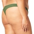 thumbnail image 2 of CALVIN KLEIN Intimates Green Laser-Cut Edges Thong Underwear L, 2 of 5