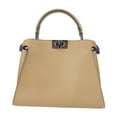 thumbnail image 3 of Pre-Owned FENDI PEEKABOO ESSENTIALLY handbag 8BN302 SMQ brown purple calf leather..., 3 of 9