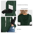 thumbnail image 4 of Sudadera con capucha para mujer, manga larga, color bloqueado, suave, informal, sudadera con capucha para uso diario, 4 of 5