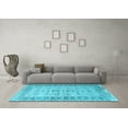 thumbnail image 3 of Ahgly Company Indoor Rectangle Oriental Light Blue Industrial Area Rugs, 7' x 9', 3 of 4