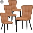 thumbnail image 1 of Sillas Modernas Juego Comedor Tapizadas Vinipiel Café 4 piezas, 1 of 5
