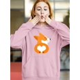 thumbnail image 2 of Welsh Corgi Puppy Bottom Hoodie Women -Image by Shutterstock, Female 3X-Large, 2 of 4