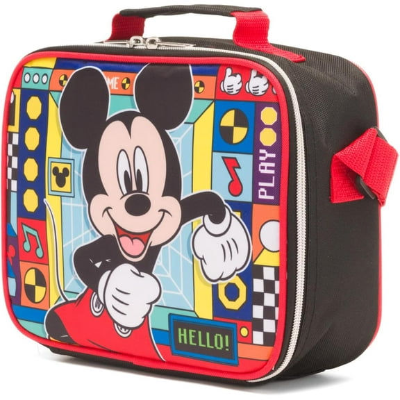 Mickey Mouse Insulated Lunch Box with Adjustable Shoulder Straps