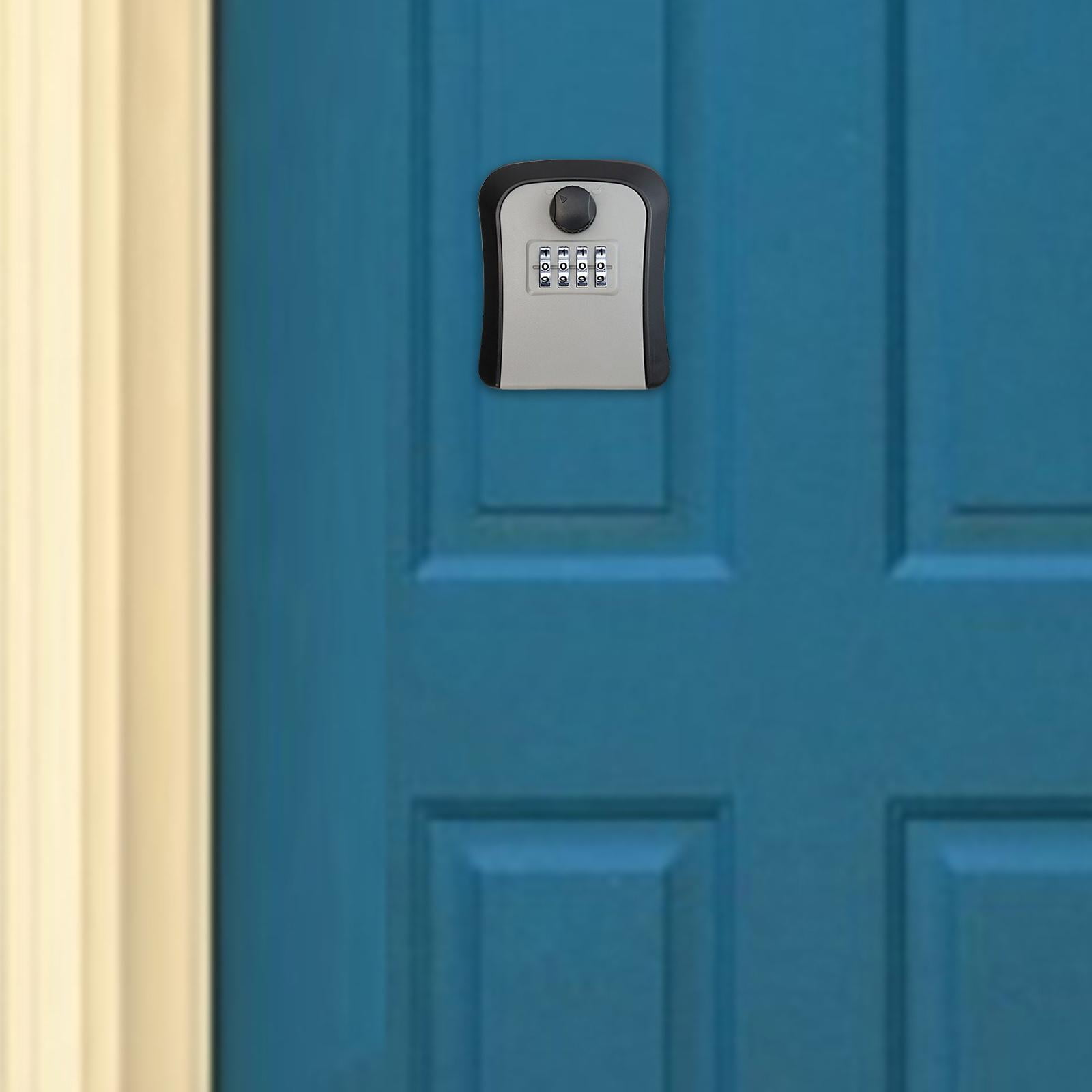Outdoor Key Storage Lock Box, 4 Digit Password Key Storage Case, Wall