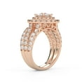 thumbnail image 4 of AFFY Shank Double Halo Bridal Set Ring for Women, IGI Certified 3.00 Carat (ctw) Round Cut Lab Grown Diamond Engagement Wedding Ring 14K Solid Rose Gold F-G, VS-SI Quality Ring Size-7.5, 4 of 6