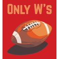 thumbnail image 2 of Only W's American Football Youth Red Crew Neck Short Sleeve Tee-Medium, 2 of 4
