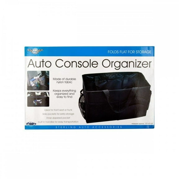 Kole Imports Auto Console Organizer, Black, Set of 4, Automotive Organizers