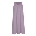 thumbnail image 4 of Kojanyu Women's Sleeveless V-Neck Pleated Sleep Dress – Soft Lightweight Summer Nightgown, 4 of 6