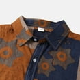 thumbnail image 5 of Hpapadks Casual Shirts for Men Casual Hawaii Floral Print Blouse Short Sleeve Lapel Buttons Mens Dress Shirt Brown L, 5 of 5