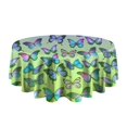 thumbnail image 5 of Gradient Color Butterfly Pattern Round Tablecloth 60"x60",Wrinkle Wipeable Table Cloth for Kitchen Dining Room Picnic Patio Party, 5 of 6