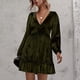 thumbnail image 1 of Deep V Neck Dress Swing Dress French Style Polyester Fiber High Waist  for Travel ANGGREK Otros, 1 of 7
