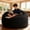 Black, variant on Skandiquip 3.5ft Bean Bag Chair for Adults & Kids, Memory Foam Filled, Washable Suede Fabric, Sturdy Zipper for Home, Den, Dorm,