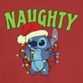 thumbnail image 2 of Junior's Lilo & Stitch Christmas Naughty Stitch Graphic Tee Red Medium, 2 of 3