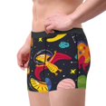 thumbnail image 4 of Kll Dinosaurs In Space Men'S Cotton Boxer Briefs Underwear-Xx-Large, 4 of 9